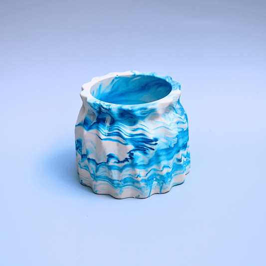Marble Geometric Pot