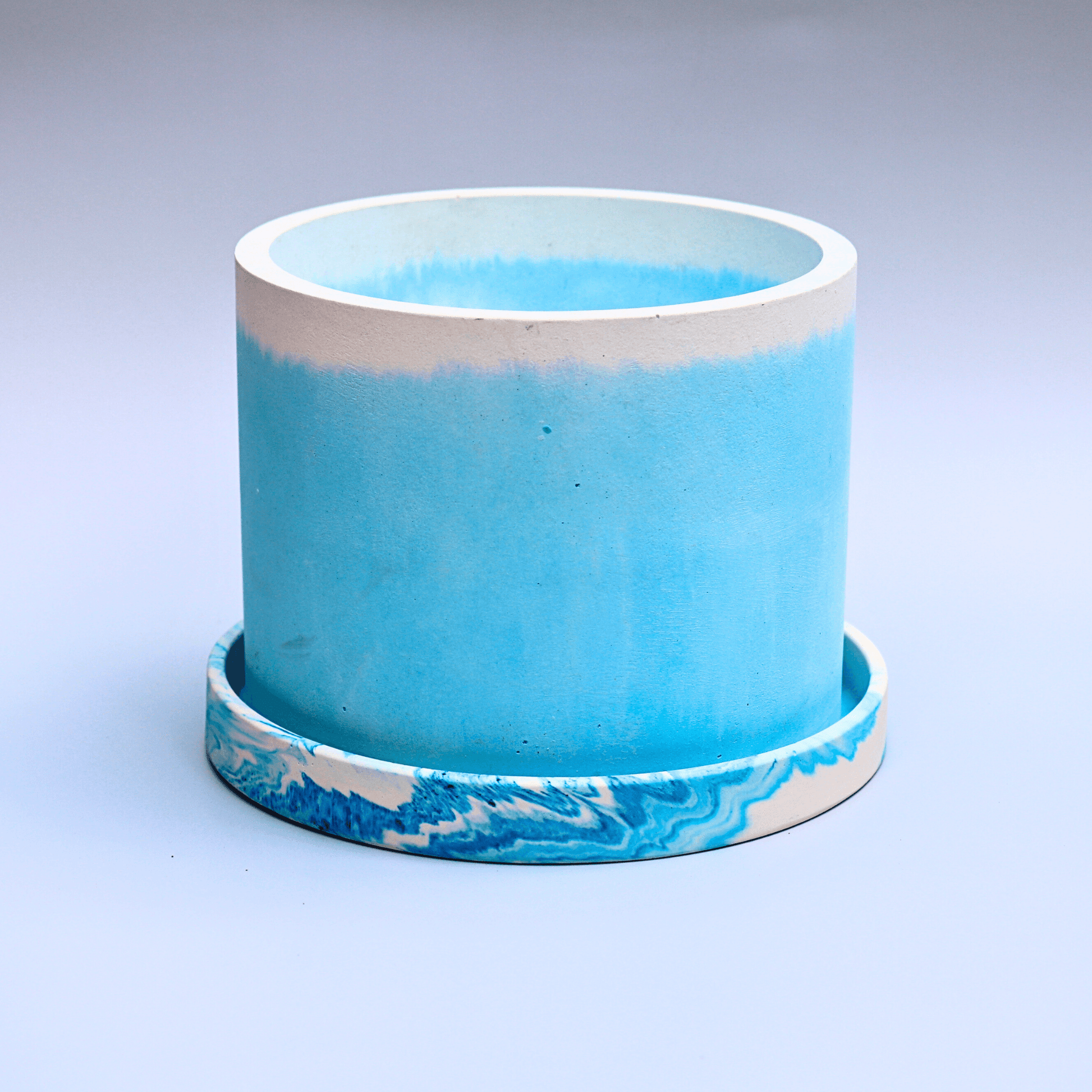Small blue marble palnter