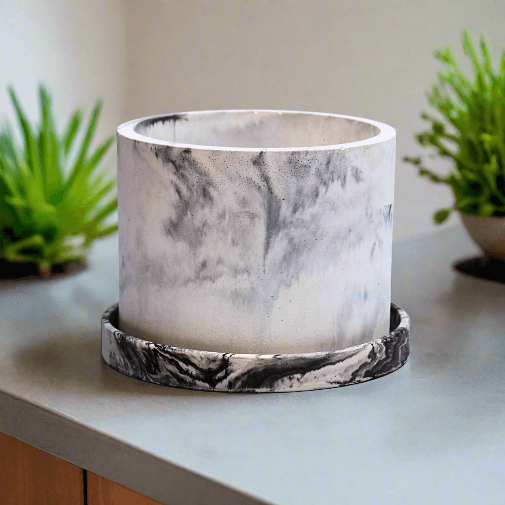 Custom-Made Concrete Planters for Home Decor