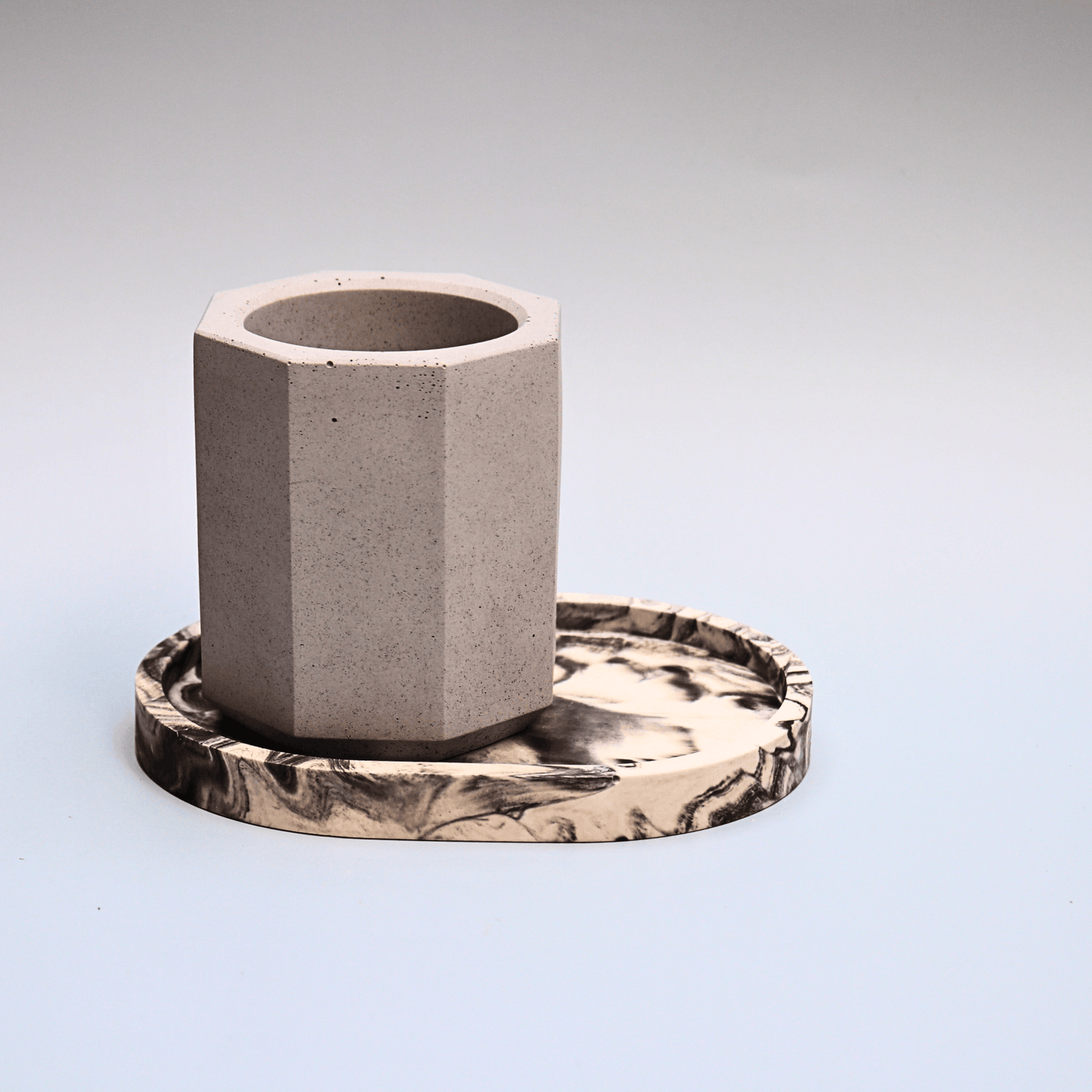Concrete office desk accessories